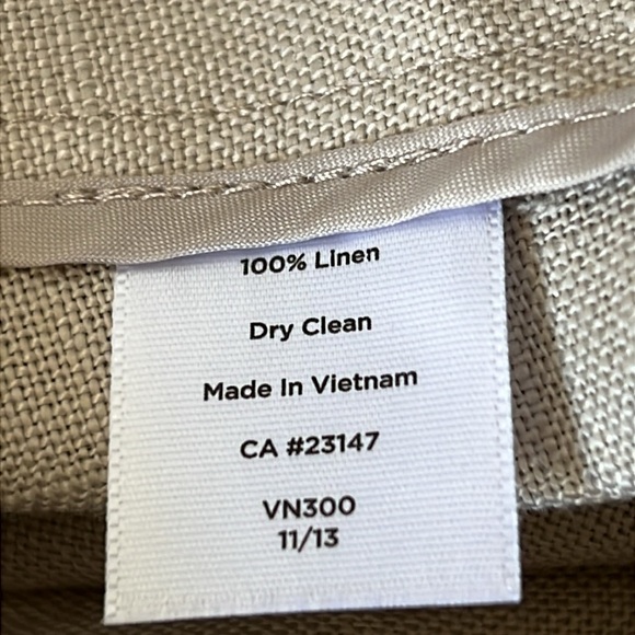 Talbots Heritage 100% Irish Linen Tan Straight Leg Zip Up Pants Size 8 - Picture 7 of 7